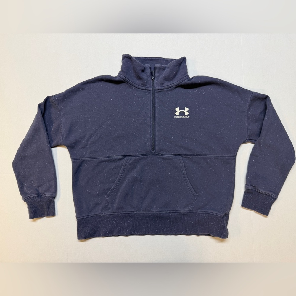 Under Armour Navy Blue Men’s‎ Medium Half Zip Pullover Sweatshirt Jacket